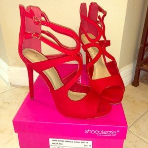 Red heeled Sandals